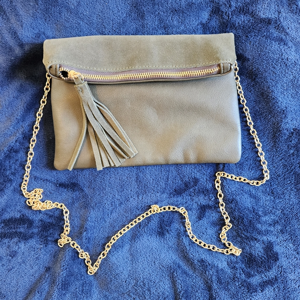 Lucky Brand Army Green Chain Purse